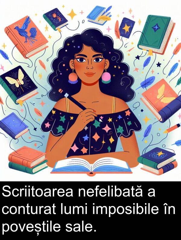 poveștile: Scriitoarea nefelibată a conturat lumi imposibile în poveștile sale.