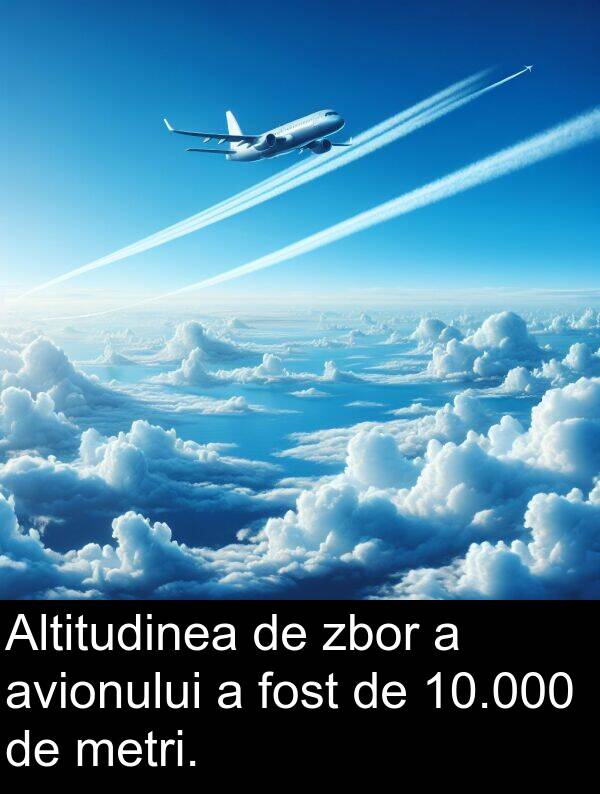 zbor: Altitudinea de zbor a avionului a fost de 10.000 de metri.