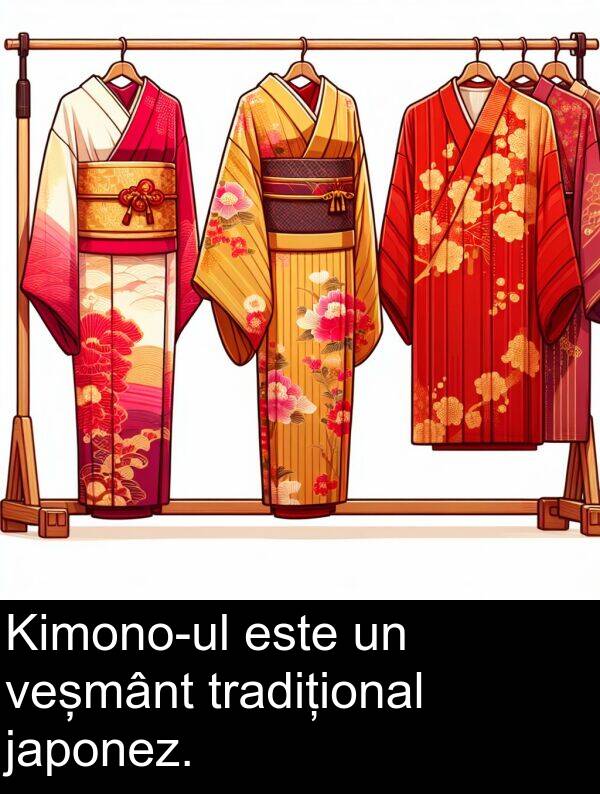 japonez: Kimono-ul este un veșmânt tradițional japonez.