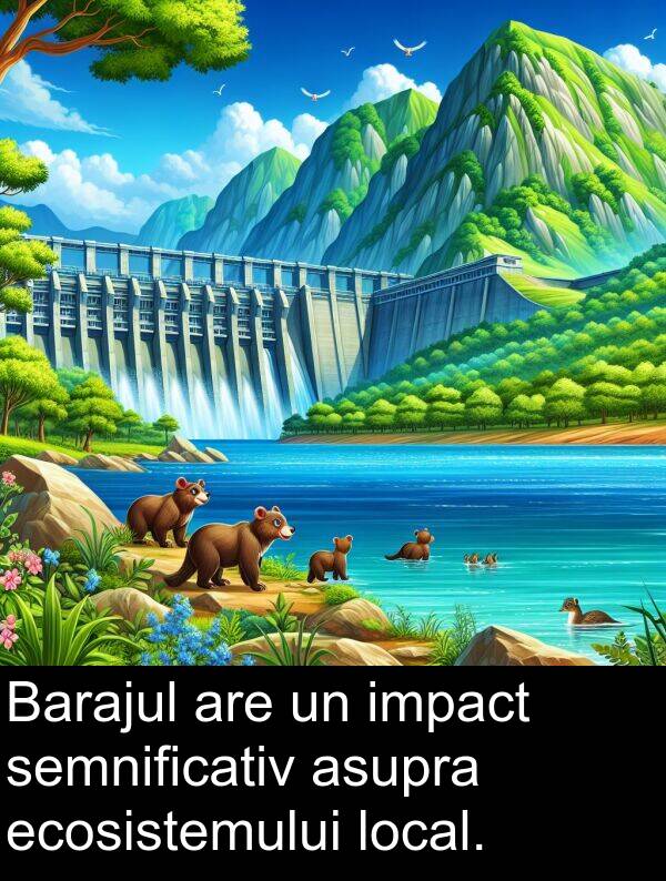ecosistemului: Barajul are un impact semnificativ asupra ecosistemului local.