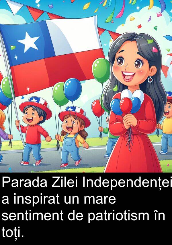 toți: Parada Zilei Independenței a inspirat un mare sentiment de patriotism în toți.