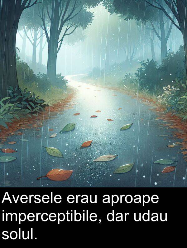udau: Aversele erau aproape imperceptibile, dar udau solul.