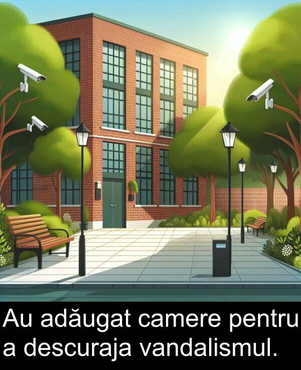 camere: Au adăugat camere pentru a descuraja vandalismul.