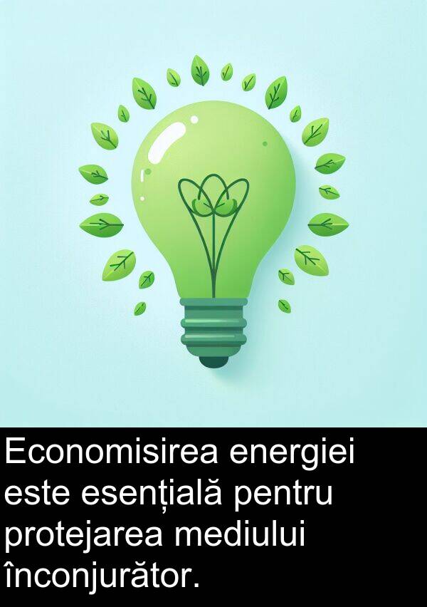 esențială: Economisirea energiei este esențială pentru protejarea mediului înconjurător.