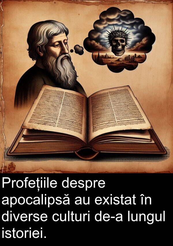 existat: Profețiile despre apocalipsă au existat în diverse culturi de-a lungul istoriei.