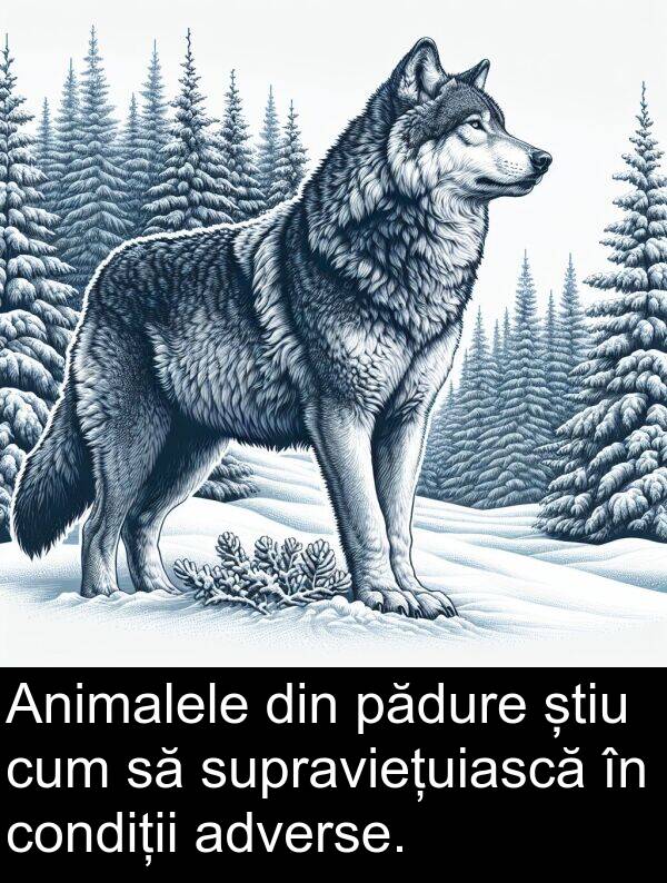 știu: Animalele din pădure știu cum să supraviețuiască în condiții adverse.