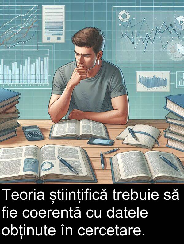 obținute: Teoria științifică trebuie să fie coerentă cu datele obținute în cercetare.
