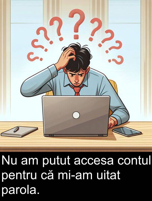 accesa: Nu am putut accesa contul pentru că mi-am uitat parola.