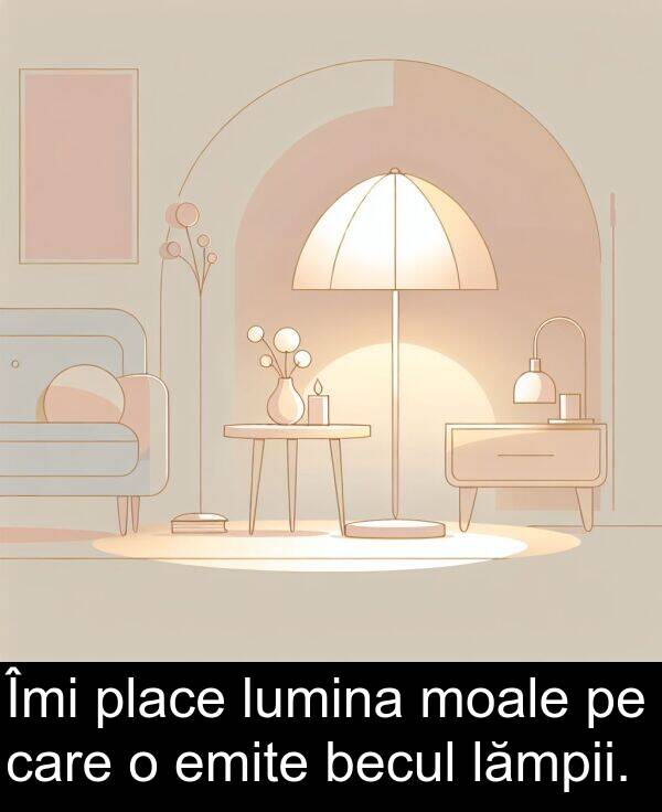 becul: Îmi place lumina moale pe care o emite becul lămpii.