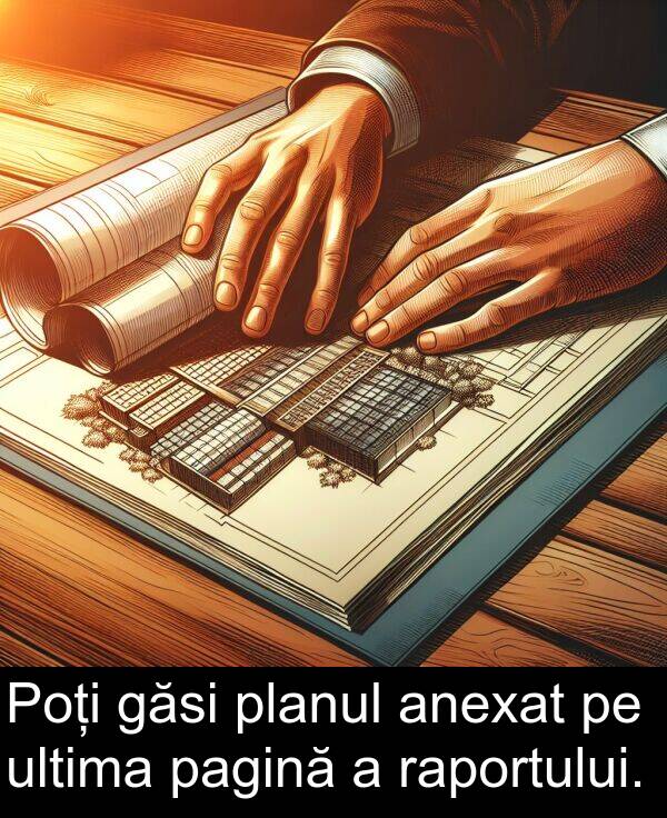 raportului: Poți găsi planul anexat pe ultima pagină a raportului.