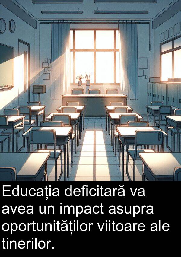 viitoare: Educația deficitară va avea un impact asupra oportunităților viitoare ale tinerilor.