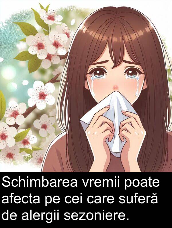 cei: Schimbarea vremii poate afecta pe cei care suferă de alergii sezoniere.