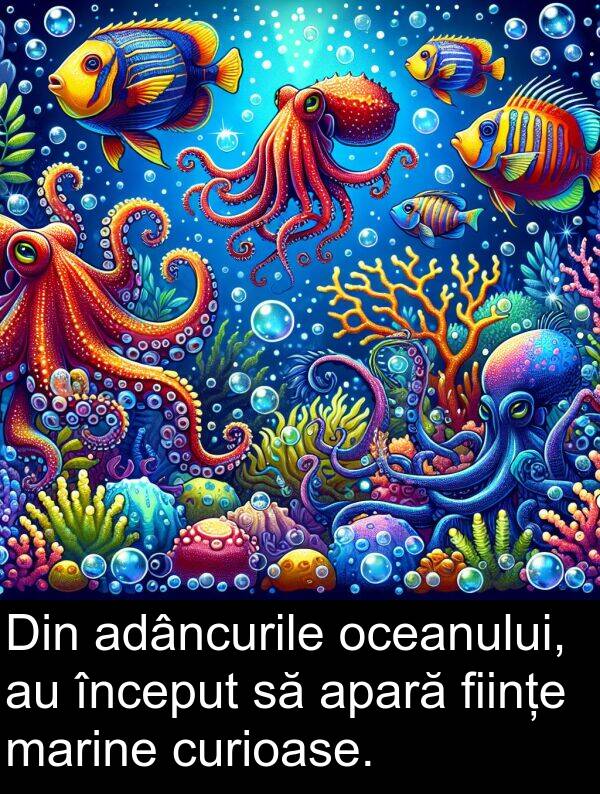 oceanului: Din adâncurile oceanului, au început să apară ființe marine curioase.