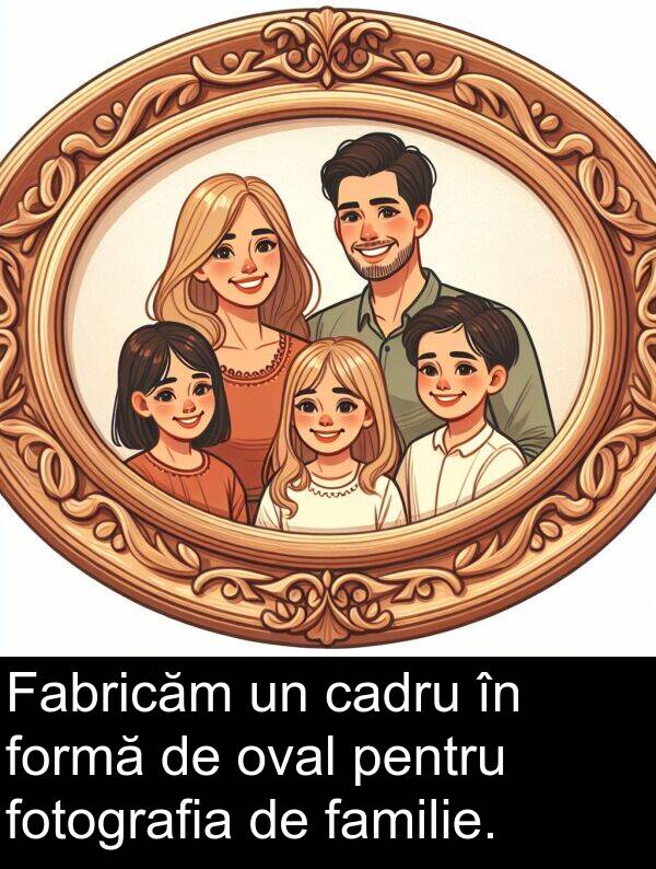familie: Fabricăm un cadru în formă de oval pentru fotografia de familie.