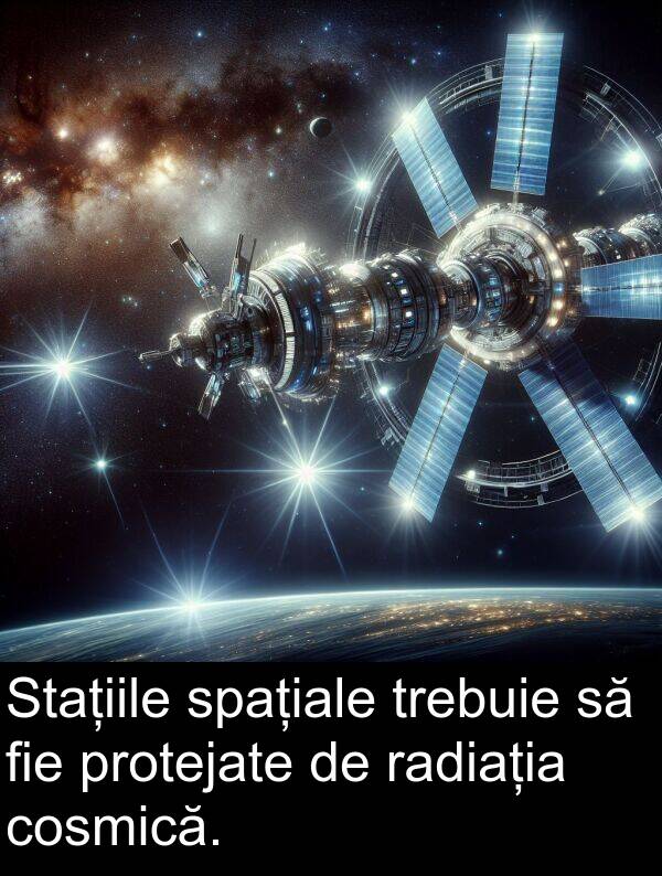 radiația: Stațiile spațiale trebuie să fie protejate de radiația cosmică.
