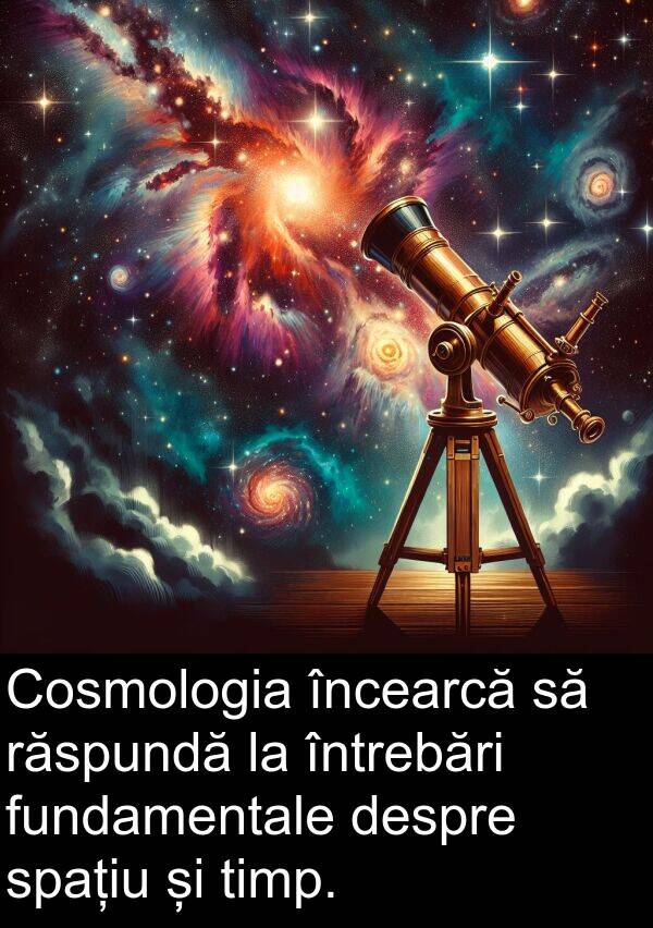 fundamentale: Cosmologia încearcă să răspundă la întrebări fundamentale despre spațiu și timp.
