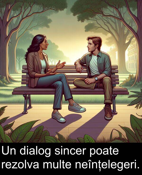 rezolva: Un dialog sincer poate rezolva multe neînțelegeri.