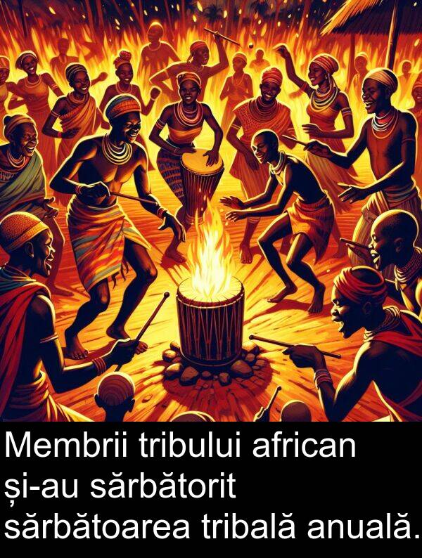 sărbătoarea: Membrii tribului african și-au sărbătorit sărbătoarea tribală anuală.
