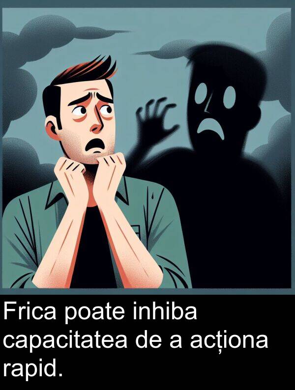 rapid: Frica poate inhiba capacitatea de a acționa rapid.