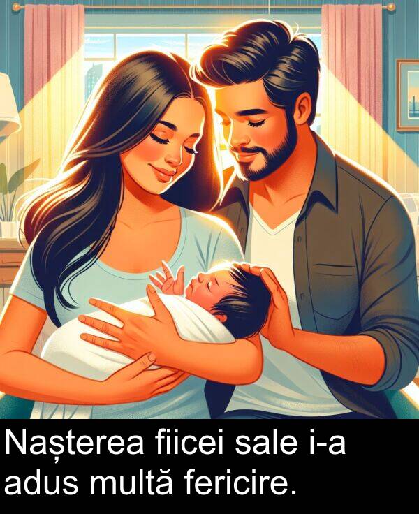 sale: Nașterea fiicei sale i-a adus multă fericire.