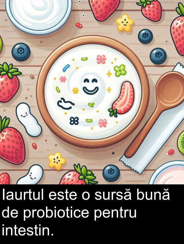 intestin: Iaurtul este o sursă bună de probiotice pentru intestin.