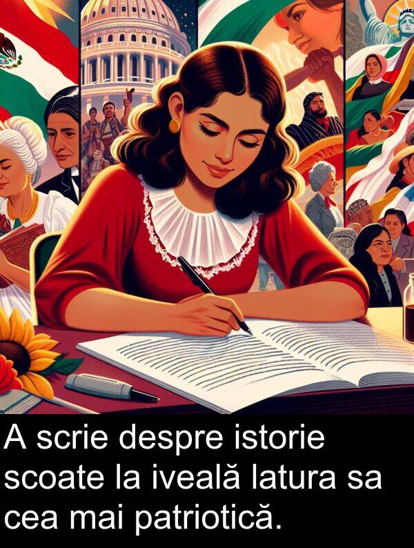 latura: A scrie despre istorie scoate la iveală latura sa cea mai patriotică.