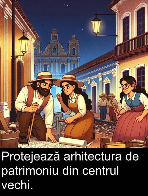 vechi: Protejează arhitectura de patrimoniu din centrul vechi.