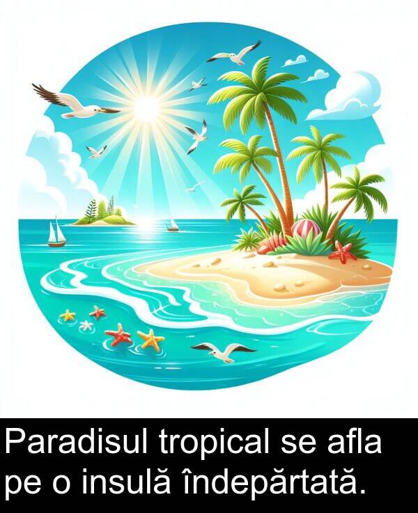 tropical: Paradisul tropical se afla pe o insulă îndepărtată.