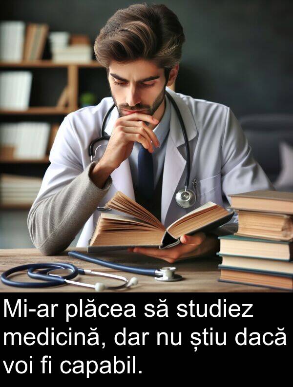 dacă: Mi-ar plăcea să studiez medicină, dar nu știu dacă voi fi capabil.