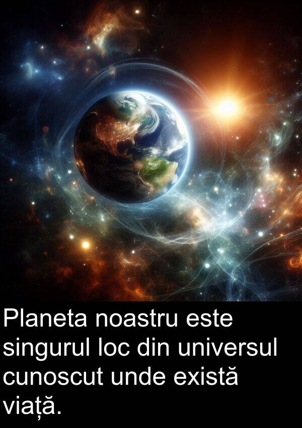 universul: Planeta noastru este singurul loc din universul cunoscut unde există viață.