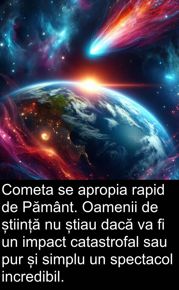 știință: Cometa se apropia rapid de Pământ. Oamenii de știință nu știau dacă va fi un impact catastrofal sau pur și simplu un spectacol incredibil.