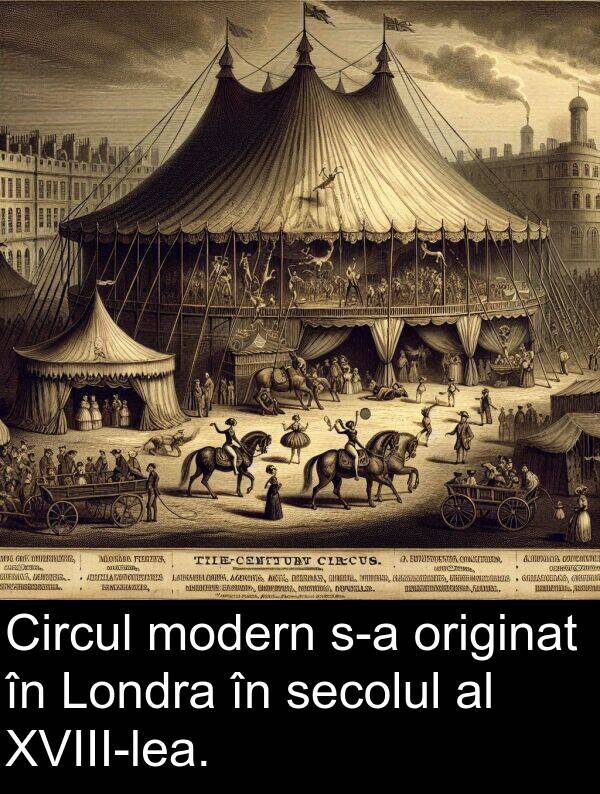 originat: Circul modern s-a originat în Londra în secolul al XVIII-lea.