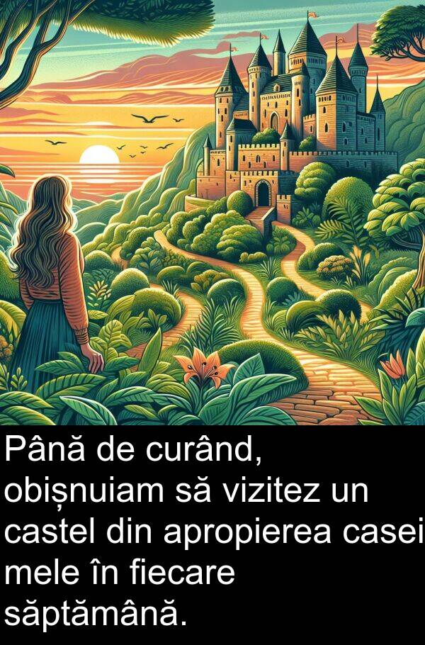 obișnuiam: Până de curând, obișnuiam să vizitez un castel din apropierea casei mele în fiecare săptămână.