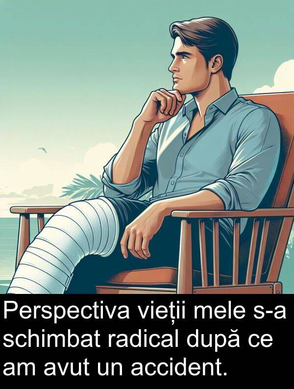 radical: Perspectiva vieții mele s-a schimbat radical după ce am avut un accident.