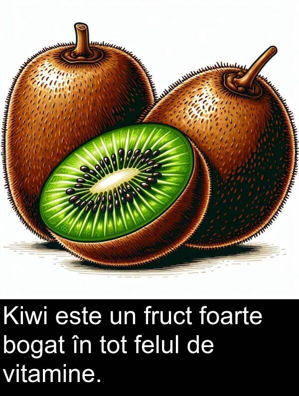 fruct: Kiwi este un fruct foarte bogat în tot felul de vitamine.