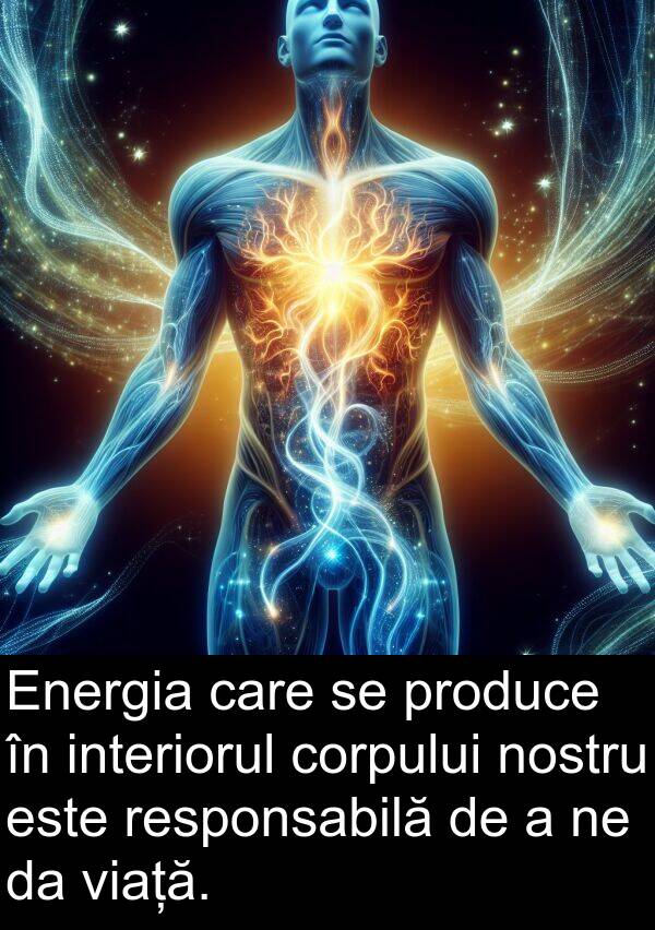 corpului: Energia care se produce în interiorul corpului nostru este responsabilă de a ne da viață.