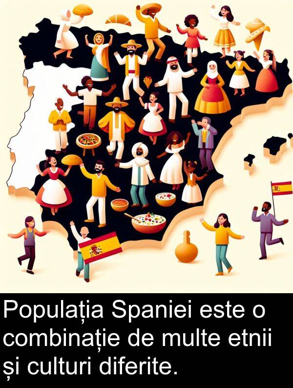 etnii: Populația Spaniei este o combinație de multe etnii și culturi diferite.