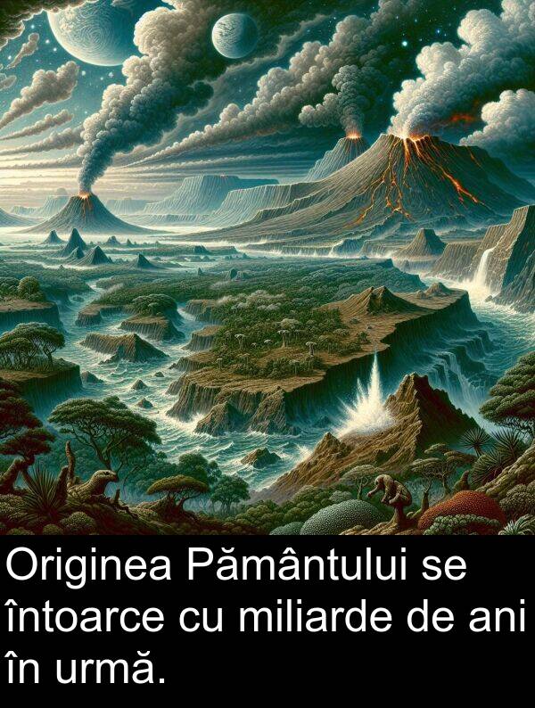 întoarce: Originea Pământului se întoarce cu miliarde de ani în urmă.