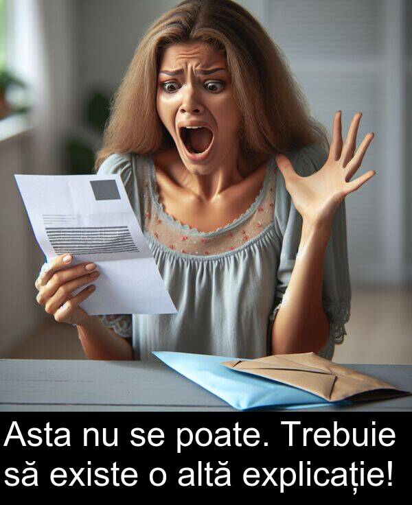poate: Asta nu se poate. Trebuie să existe o altă explicație!
