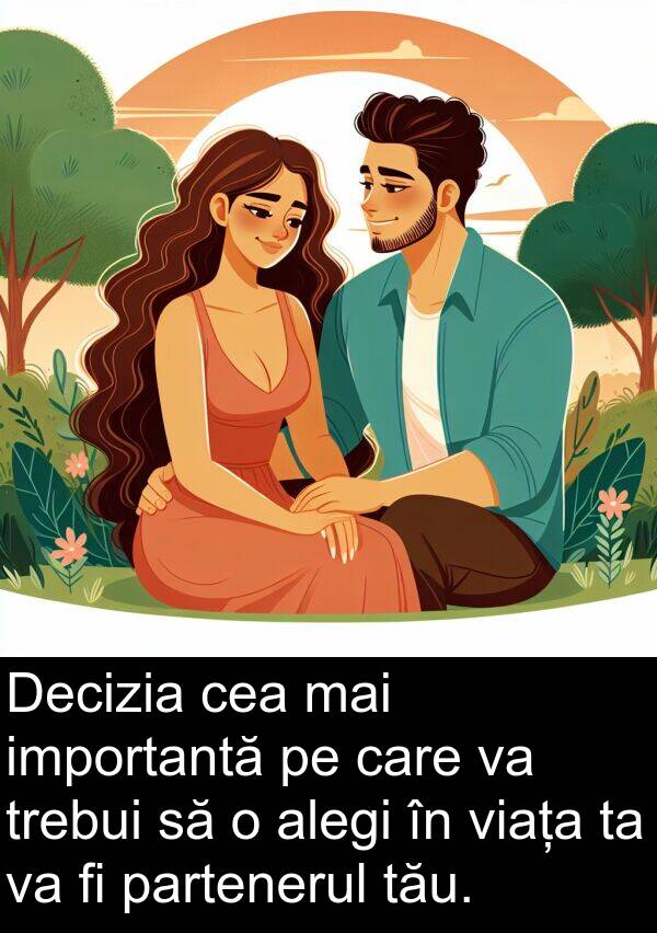 tău: Decizia cea mai importantă pe care va trebui să o alegi în viața ta va fi partenerul tău.