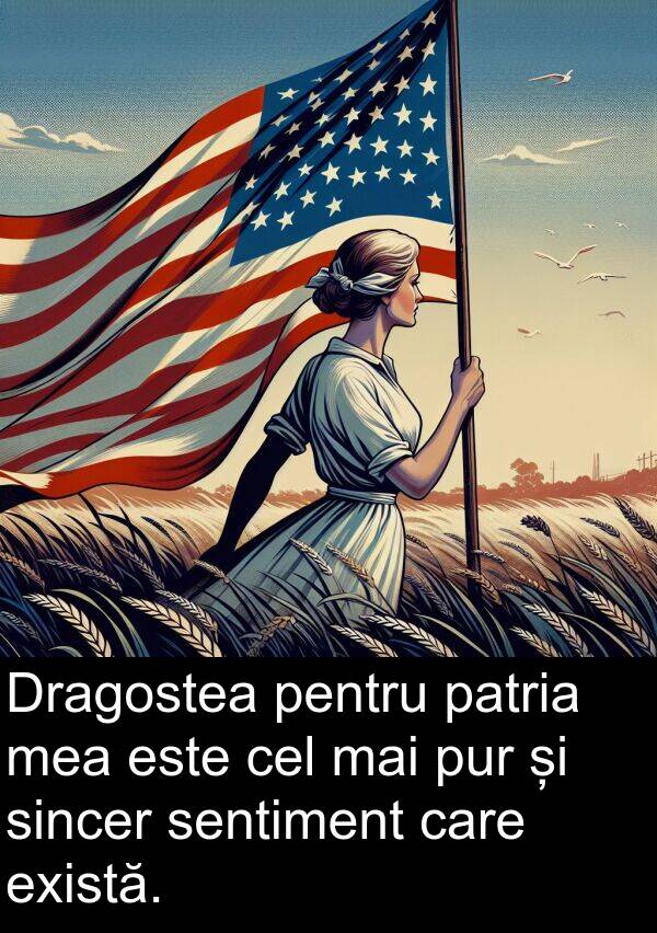 există: Dragostea pentru patria mea este cel mai pur și sincer sentiment care există.