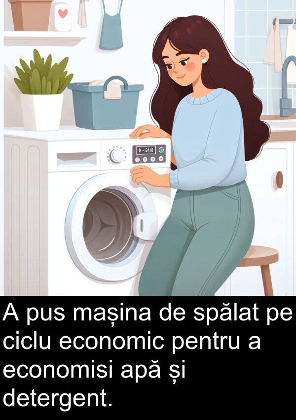 economic: A pus mașina de spălat pe ciclu economic pentru a economisi apă și detergent.