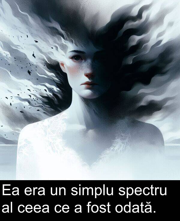 simplu: Ea era un simplu spectru al ceea ce a fost odată.