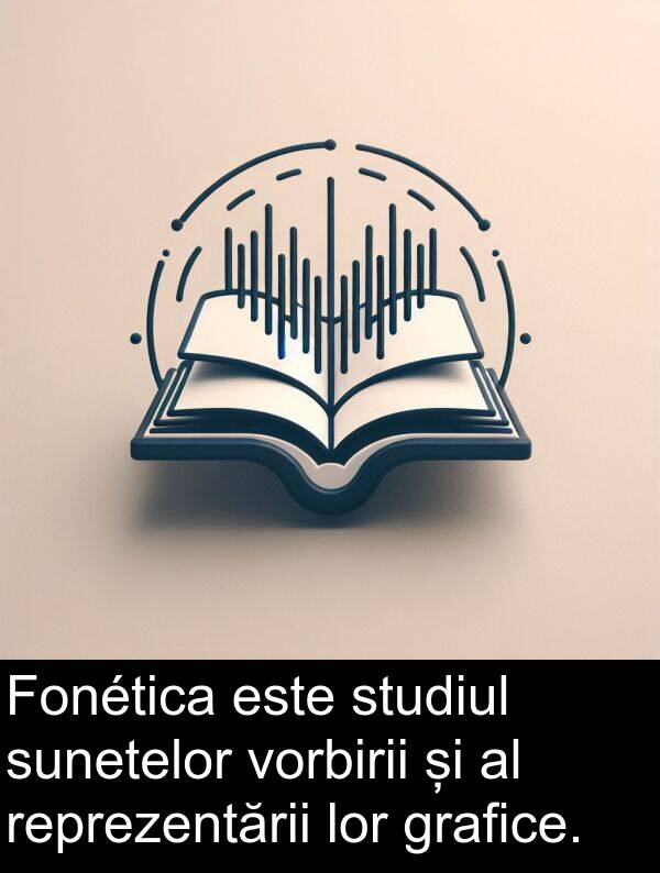 grafice: Fonética este studiul sunetelor vorbirii și al reprezentării lor grafice.