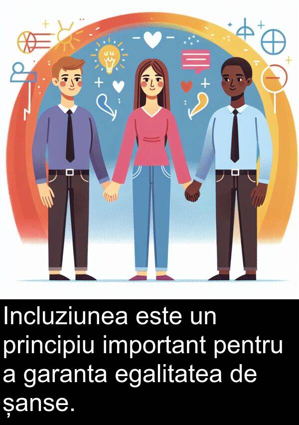 garanta: Incluziunea este un principiu important pentru a garanta egalitatea de șanse.