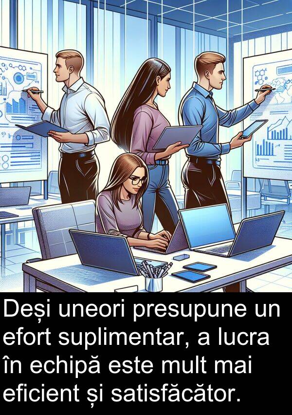 efort: Deși uneori presupune un efort suplimentar, a lucra în echipă este mult mai eficient și satisfăcător.
