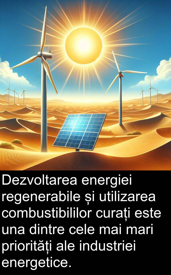 mari: Dezvoltarea energiei regenerabile și utilizarea combustibililor curați este una dintre cele mai mari priorități ale industriei energetice.