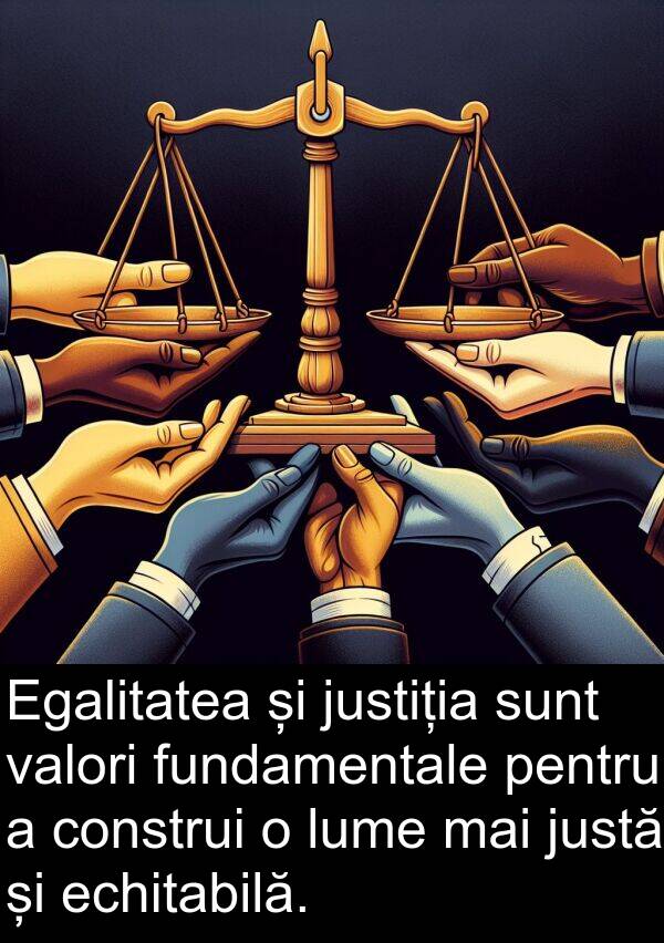 justă: Egalitatea și justiția sunt valori fundamentale pentru a construi o lume mai justă și echitabilă.
