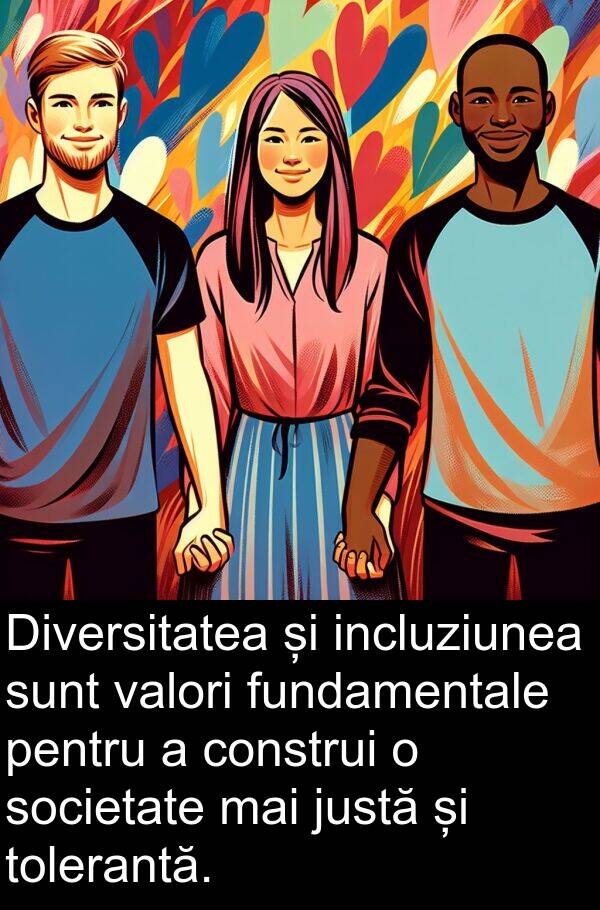 justă: Diversitatea și incluziunea sunt valori fundamentale pentru a construi o societate mai justă și tolerantă.