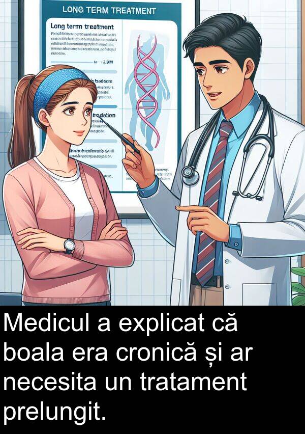necesita: Medicul a explicat că boala era cronică și ar necesita un tratament prelungit.
